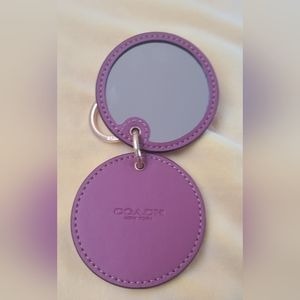 July 4'th Sale! New COACH Mirror Bag Charm In Canvas Pink Lemonade!